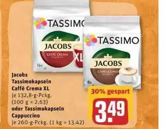 REWE Jacobs Tassimokapseln Caffe Crema Xl Oder Tassimokapseln Cappuccino Angebot