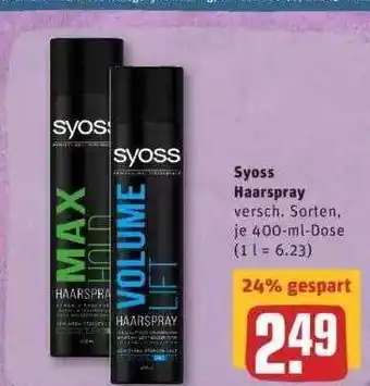 REWE Syoss Haarspray 400ml Angebot