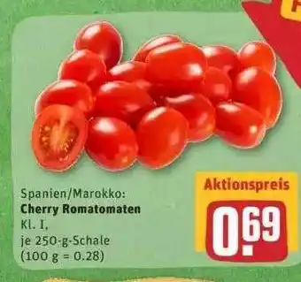 REWE Spanien/Marokko Cherry Romatomaten 250g Angebot