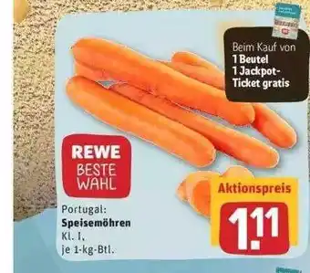 REWE Rewe Beste Wahl Speisemöhren 1kg Beutel Angebot