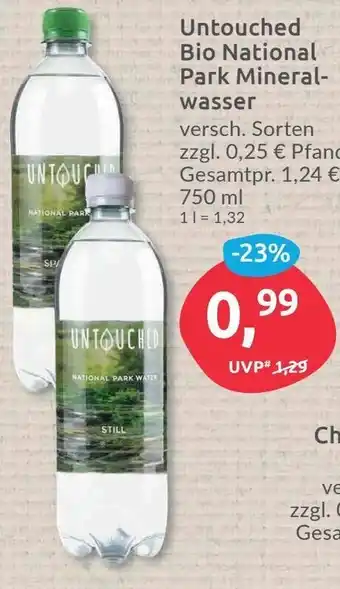 Budni Untouched Bio National Park Mineralwasser 750 ml Angebot