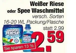 Edeka Scherer Weißer Riese Oder Spee Waschmittel Angebot