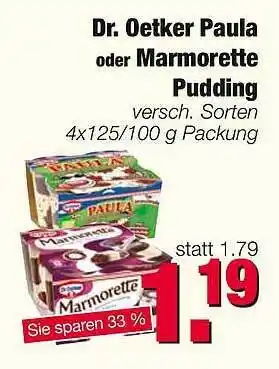 Edeka Scherer Dr Oetker Paula Oder Marmorette Pudding 4x125g Angebot