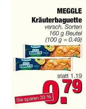 Edeka Scherer Meggle Kräuterbaguette 160g Beutel Angebot