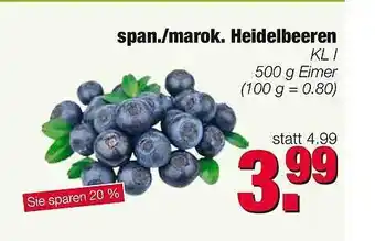 Edeka Scherer Span./Marok. Heidelbeeren 500g Angebot