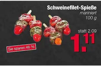 Edeka Scherer Schweinefilet Spieße 100g Angebot