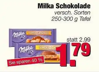 Edeka Scherer Milka Schokolade 250-300g Angebot