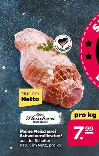 NETTO Meine Fleischerei Schweinerollbraten Angebot