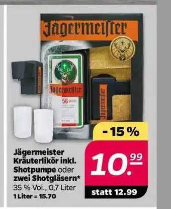 NETTO Jägermeister Kräuterlikör Inkl. Shotpumpe Oder Zwei Shotgläsern Angebot