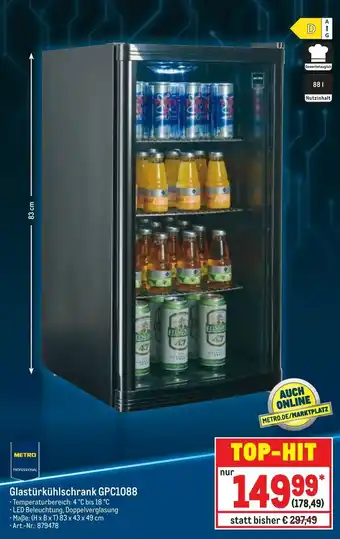 METRO Metro Professional Glastürkühlschrank GPC1088 Angebot