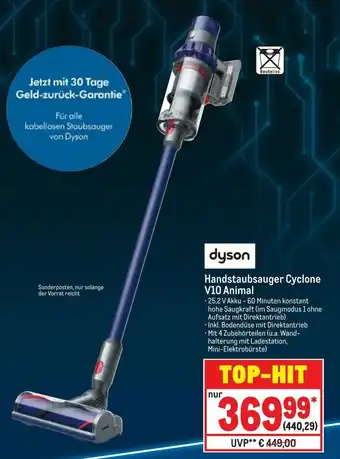 METRO Dyson Handstaubsauger Cyclone V10 Animal Angebot