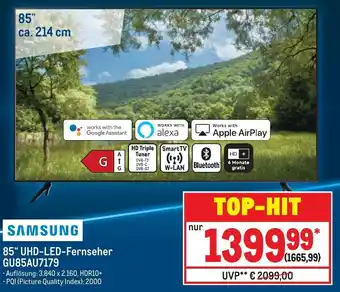 METRO Samsung 85" UHD LED Fernseher GU85AU7179 Angebot