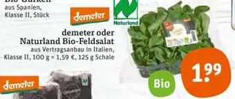 tegut Demeter oder naturland bio-feldsalat 125g Angebot