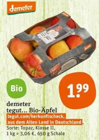 tegut Demeter tegut bio-apfel 650g Angebot