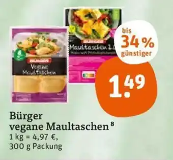 tegut Burger vegane maultaschen 300g Angebot