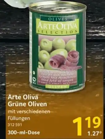 Selgros Arte oliva grune oliven 300ml Angebot