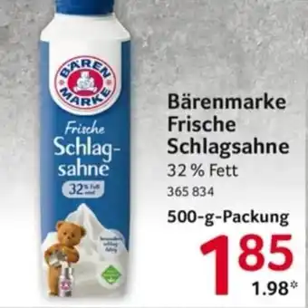 Selgros Bärenmarke frische schlagsahne 500 g Angebot