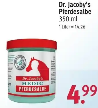 Rossmann Dr. Jacoby's Pferdesalbe 350 ml Angebot