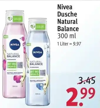 Rossmann Nivea Dusche Natural Balance 300 ml Angebot