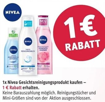 Rossmann 1x Nivea Gesichtsreinigungsprodukt kaufen Angebot