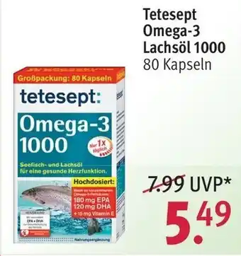 Rossmann Tetesept Omega-3 Lachsöl 1000 80 Kapseln Angebot