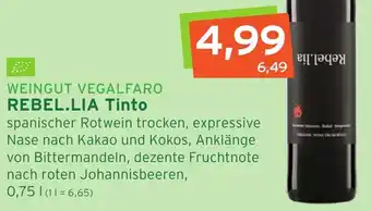 Naturgut Weingut Vegalfaro Rebel.Lia Tinto 0,75L Angebot