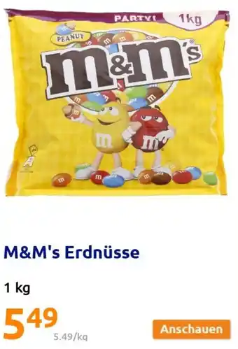 Action M&M's Erdnüsse 1kg Angebot