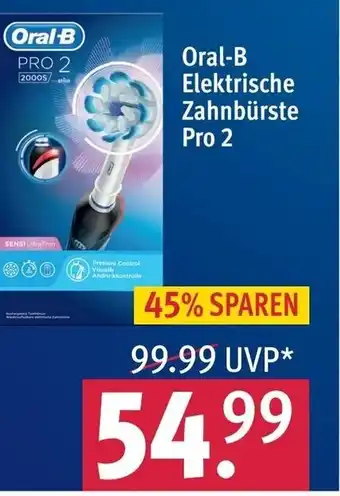 Rossmann Oral-B Elektrische Zahnbürste Pro 2 Angebot