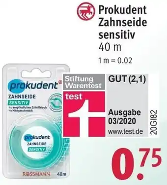 Rossmann Prokudent Zahnseide sensitiv 40 m Angebot