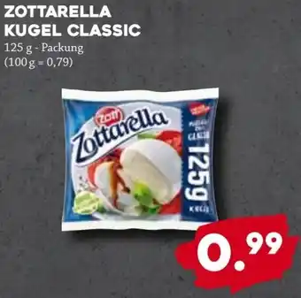 Nah & Frisch Zottarella Kugel Classic 125g Packung Angebot