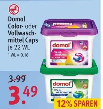 Rossmann Domol Color-oder Vollwaschmittel Caps Angebot