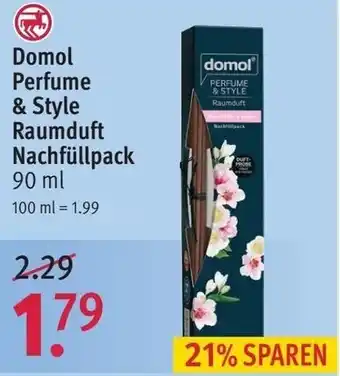 Rossmann Domol Perfume & Style Raumduft Nachfüllpack 90 ml Angebot