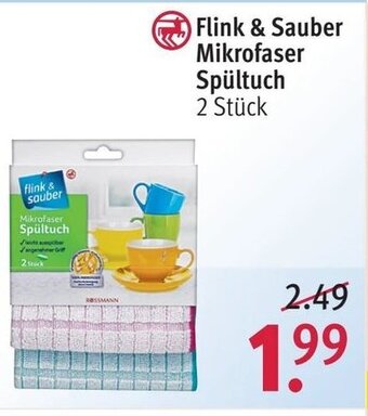 Rossmann Flink & Sauber Mikrofaser Spültuch 2 Stück Angebot