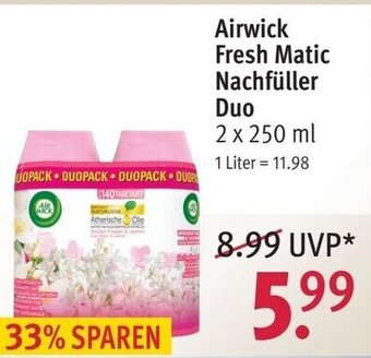 Rossmann Airwick Fresh Matic Nachfüller Duo 2 x 250 ml Angebot