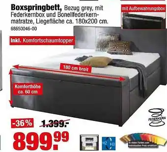 SB Lagerkauf Boxspringbett Angebot