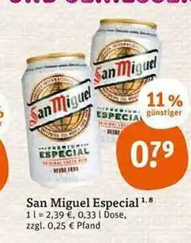 tegut San Miguel Especial Angebot