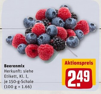 REWE Beerenmix 150 g Schale Angebot