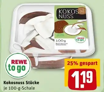 REWE Kokosnuss Stücke 100 g Schale Angebot