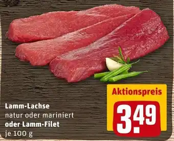 REWE Lamm Lachse oder Lamm Filet 100 g Angebot