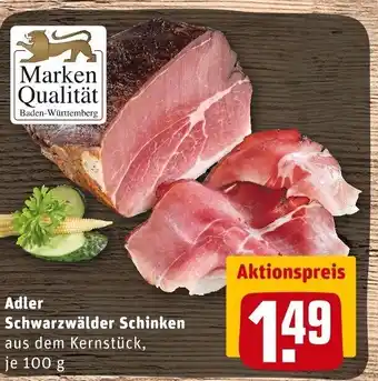 REWE Adler Schwarzwälder Schinken 100 g Angebot