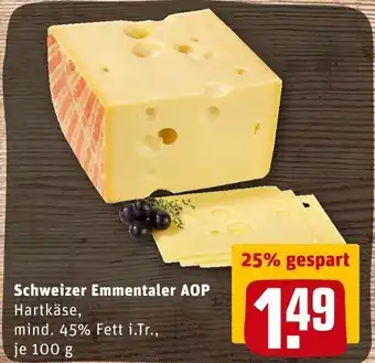 REWE Schweizer Emmentaler AOP 100 g Angebot