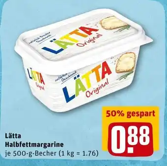 REWE Lätta Halbfettmargarine 500 g Becher Angebot