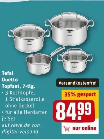 REWE Tefal Duetto Topfset, 7 tlg Angebot