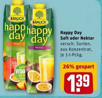 REWE Happy day Saft oder Nektar 1 L Angebot