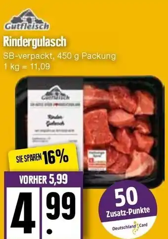 Edeka Rindergulasch SB-verpackt, 450 g Angebot