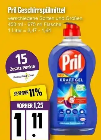 Edeka Pril Geschirrspülmittel 450 ml-675 ml Flasche Angebot