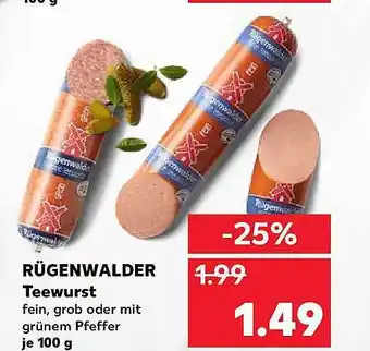 Kaufland Rügenwalder Teewurst 100g Angebot