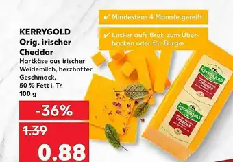 Kaufland Kerrygold Original Irischer Cheddar 100g Angebot