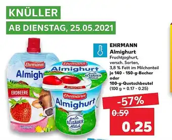 Kaufland Ehrmann Almighurt 140/150g Becher Angebot