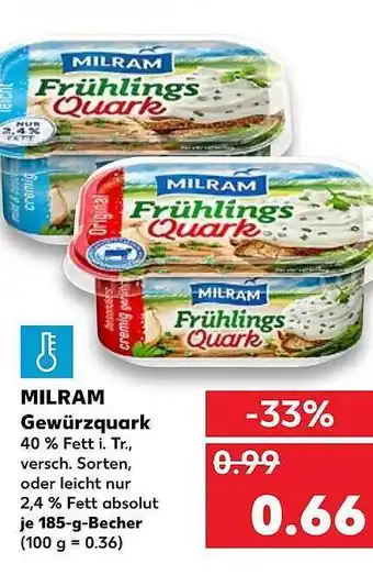 Kaufland Milram Gewürzquark 185g Becher Angebot